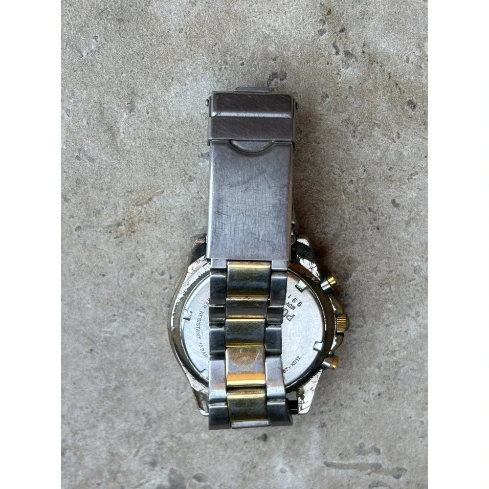 ⭐️Vtg TWO TONE CHRONOGRAPH MEN'S WATCH 